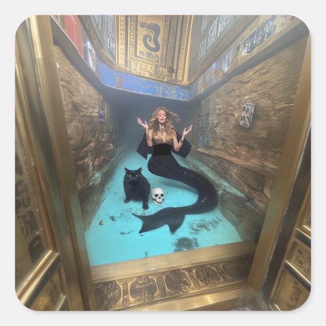 Vault Quadratischer Aufkleber (Vorderseite)