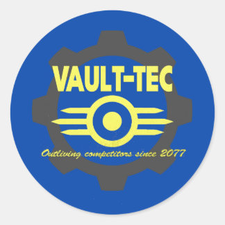 Vault-Tec - überlebende Wettbewerber Runder Aufkleber