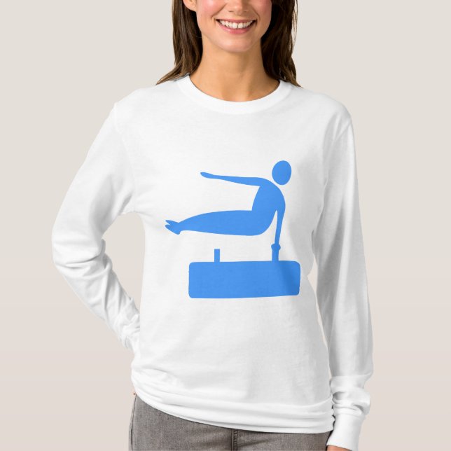 Vaulting Figure - Baby Blue T-Shirt (Vorderseite)