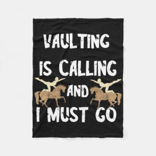 Vaulting ruft und ich muss Reitpferd gehen Fleecedecke