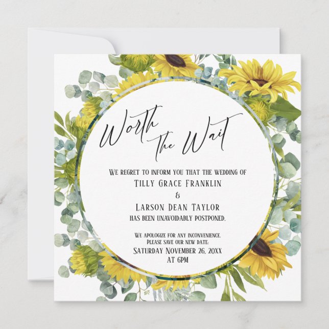 Vaut la carte de Mariage à retardement Floral (Devant)
