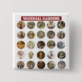 Vauxhall Gardens Square Knopf Button