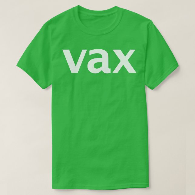 Vax Text in weißer Minimaltypografie T-Shirt (Design vorne)