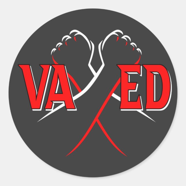 VAXED - Ich wurde gegen COVID-19 geimpft Runder Aufkleber (Vorderseite)