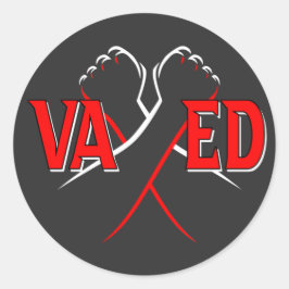 VAXED - Ich wurde gegen COVID-19 geimpft Runder Aufkleber