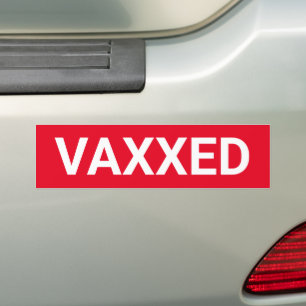 Vaxxed Covix rot-weiß Autoaufkleber
