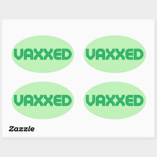 Vaxxed Labels Ovaler Aufkleber