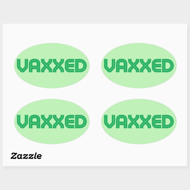 Vaxxed Labels Ovaler Aufkleber (Blatt)