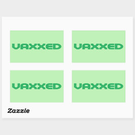 Vaxxed Labels Rechteckiger Aufkleber