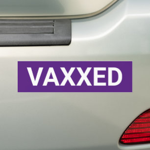 Vaxxed Vaccated covid purple and white Autoaufkleber