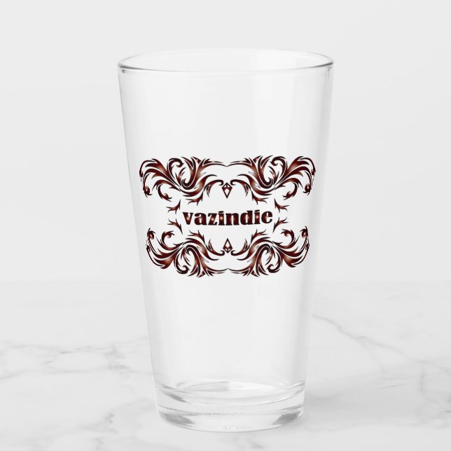 Vazindie Trinkgeschirr Glas (Vorderseite)