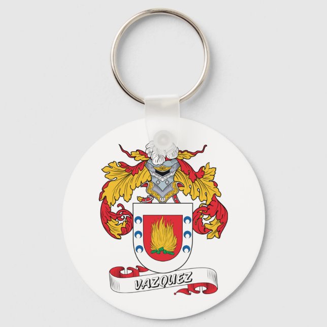 Vazquez Familienwappen Schlüsselanhänger (Vorderseite)