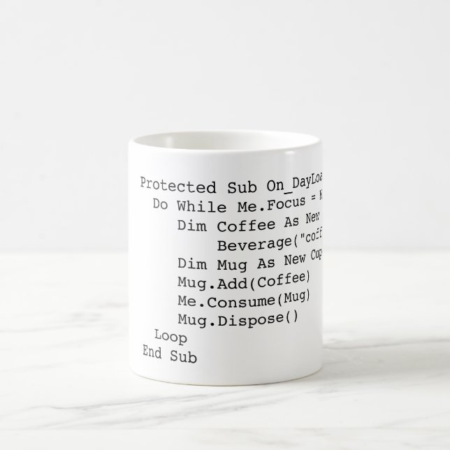 VB.Net Kaffee-Subroutine Kaffeetasse (Mittel)