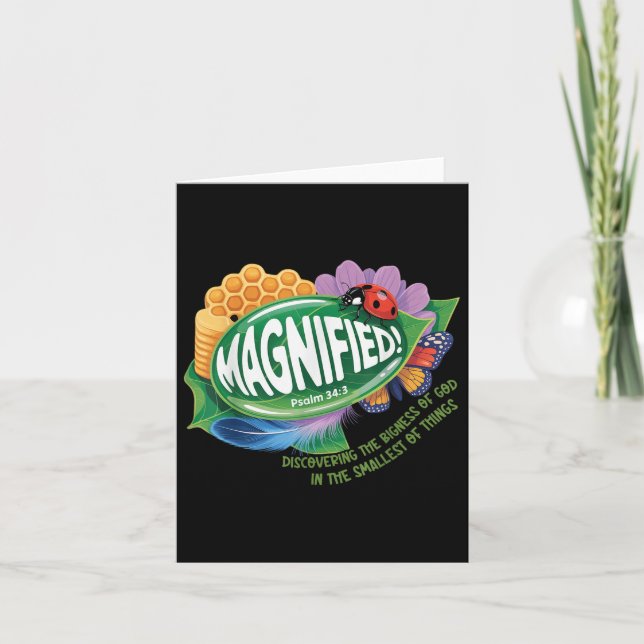 Vbs 2025 Magnified Smallest Insects Adventure Vbs Karte (Vorderseite)