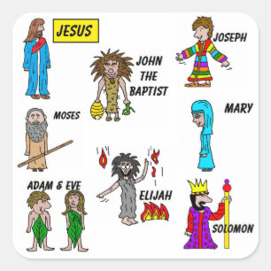 VBS Bibel-Jesus-Aufkleber Quadratischer Aufkleber