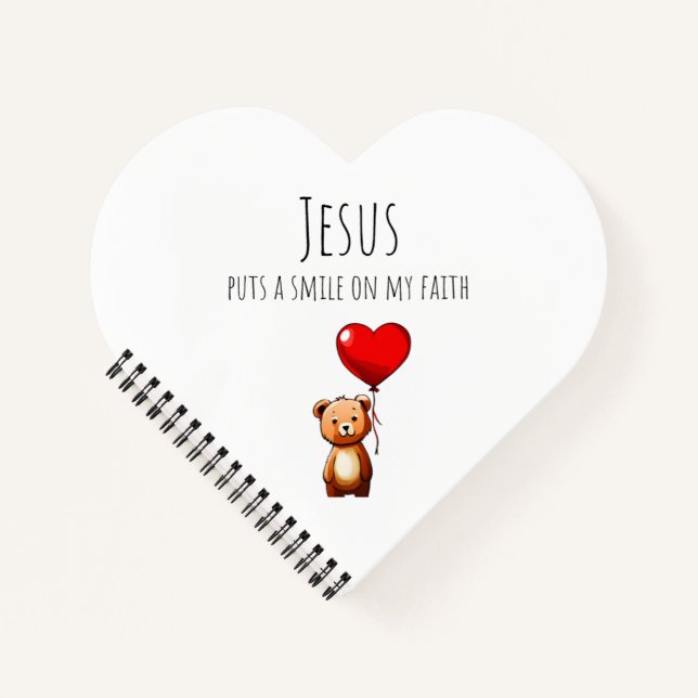 VBS Jesus lächelt auf mein Glaubensbuch Notizbuch (Vorderseite)