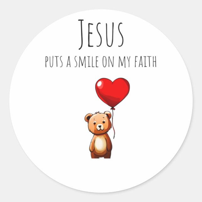 VBS Jesus lächelt auf meinem religiösen Aufkleber (Vorderseite)