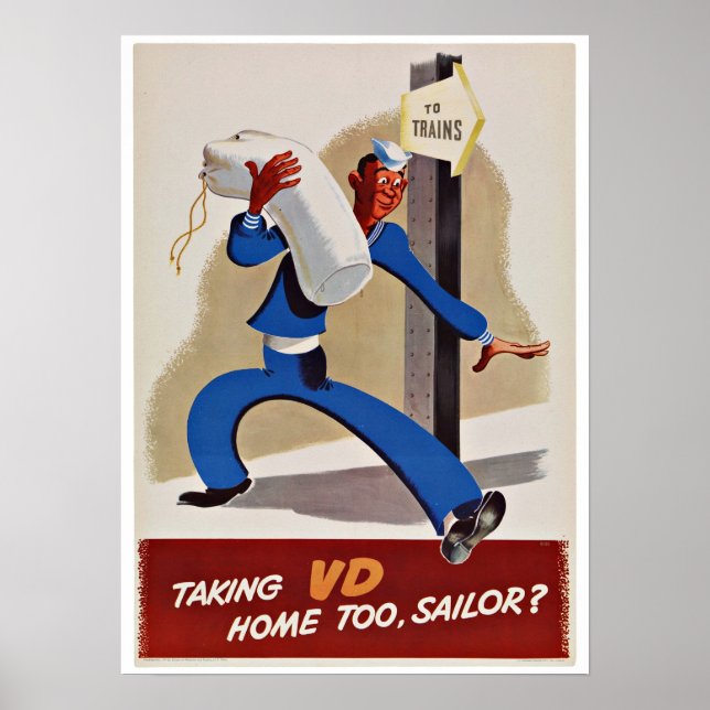 VD des Zweiten Weltkriegs - Vintager Patriotismus Poster (Vorne)