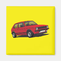 VDUB Golf GTI MK1 roter Magnet