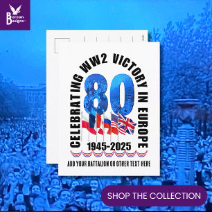 VE-Tag 80. Jahrestag Sieg in Europa WW2 Feiertagspostkarte