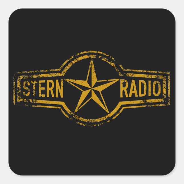 VEB Stern-Radio Sonneberg Quadratischer Aufkleber (Vorderseite)