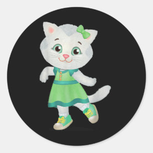 Vebyhogh Katerina Kitty Cat Runder Aufkleber