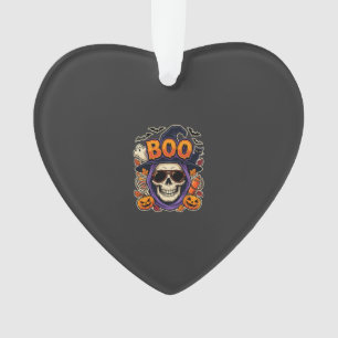 Vecteur de lunettes de soleil crâne Boo Halloween