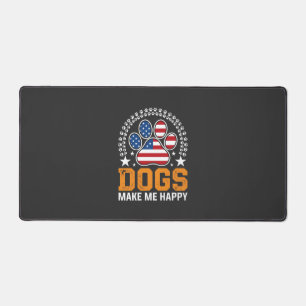 Vecteur d'empreinte de patte de chien patriotique