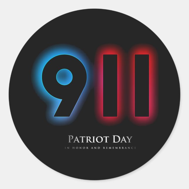 Vector 911 Patriot Day Runder Aufkleber (Vorderseite)