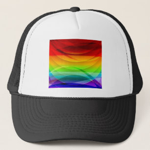 Vector-Abstrakt-farbig-Hintergrund-Grafik RAINBO Truckerkappe