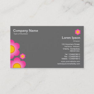 Vector Blume - grau Visitenkarte