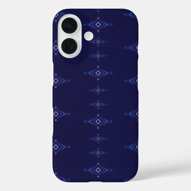 Vector boho Muster mischt blauen Himmel inspiriert iPhone 16 Hülle (Rückseite)