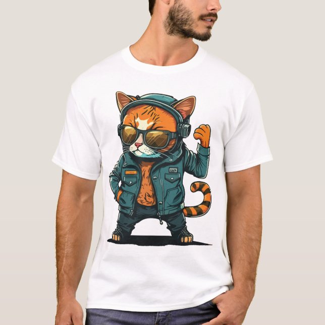 Vector Cat Character T - Shirt (Vorderseite)