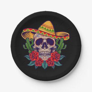 Vector cinco de mayo mexicans skulptur pappteller