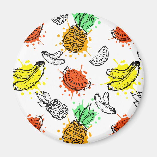 Vector Graphic Seamless Muster Magnet (Vorne)