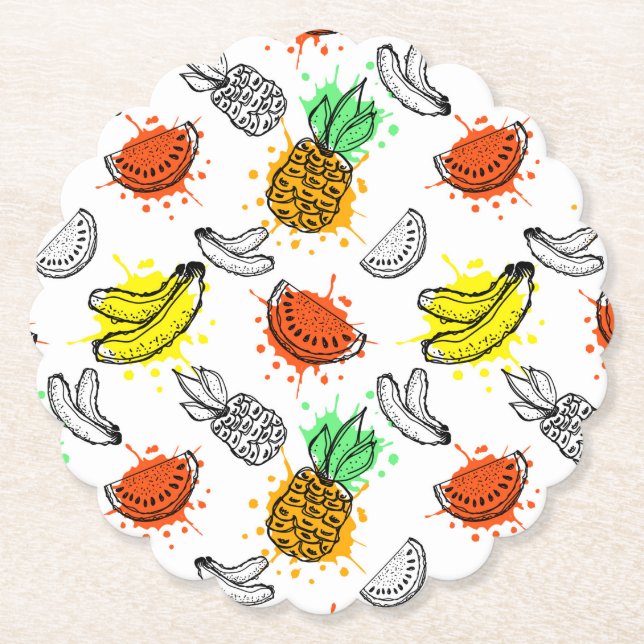 Vector Graphic Seamless-Muster Untersetzer (Vorderseite)