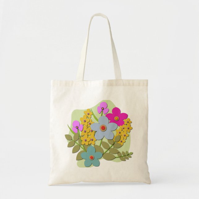 Vector Illustration des Blume-Bouquets Tragetasche (Vorne)