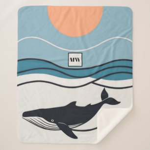 Vector-Minimalalwale in der Ozeanmonogramm Sherpadecke