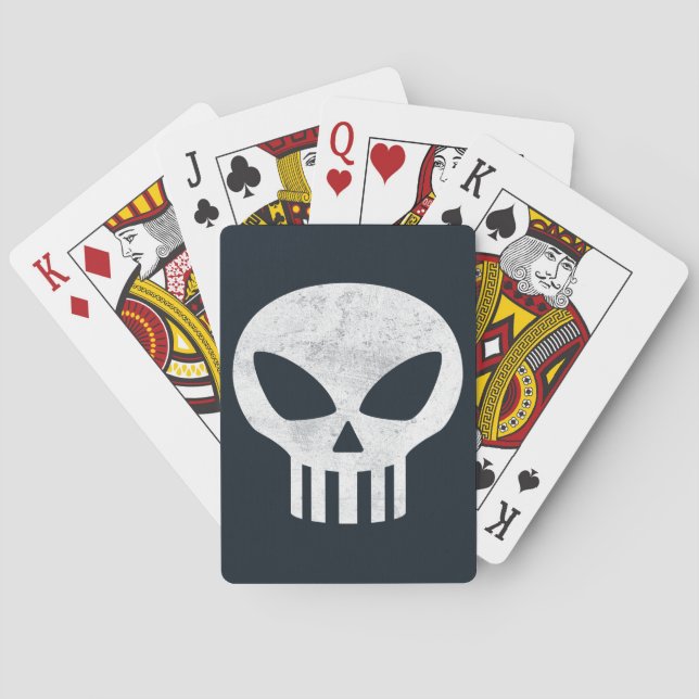 Vector Skull Distressed Spielkarten (Rückseite)