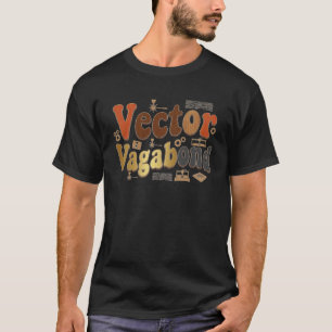 Vector Vagabond Laser Gravur Hersteller Grafikdesi T-Shirt