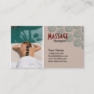 Vectored Lady Massage Therapy Business Card Visitenkarte