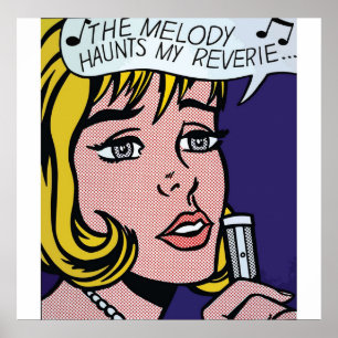 Vectorised und rearbeitete Roy LichtensteinDie Mel Poster