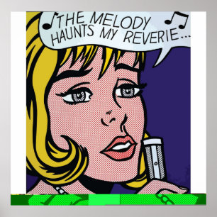 Vectorised und rearbeitete Roy LichtensteinDie Mel Poster