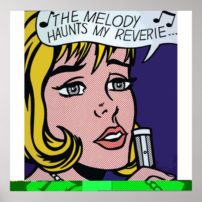 Vectorised und rearbeitete Roy LichtensteinDie Mel Poster (Vorne)