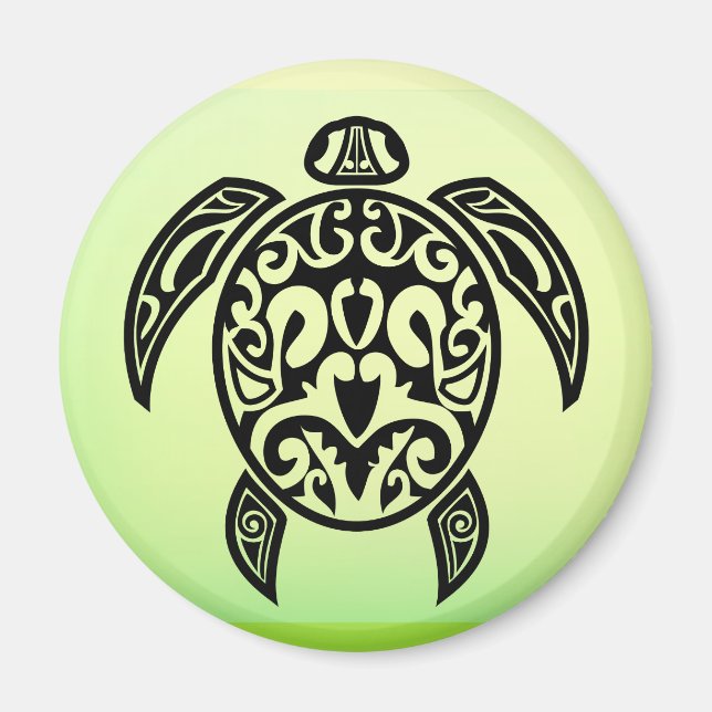 VectorPortal-Schildkröte-Tattoo-Vector.ai Magnet (Vorne)