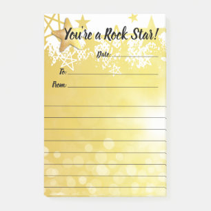 Vedette du rock de récompense de post-it de