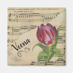Veena Elegant Vintages Tulip Magnet