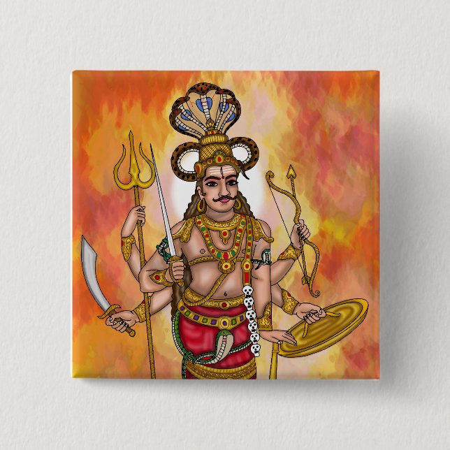Veerabhadra-Knöpfe Button (Vorderseite)
