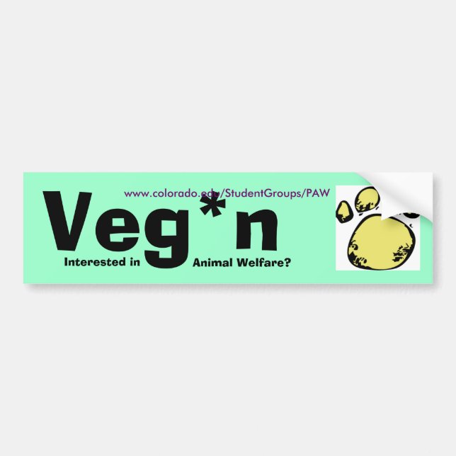 Veg*n Autoaufkleber w/border für… - besonders (Vorne)