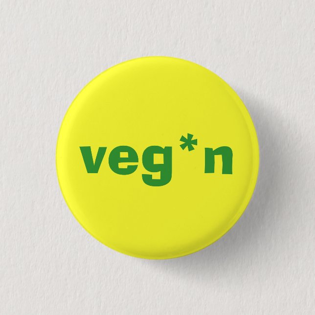 veg*n kleiner Knopf Button (Vorderseite)